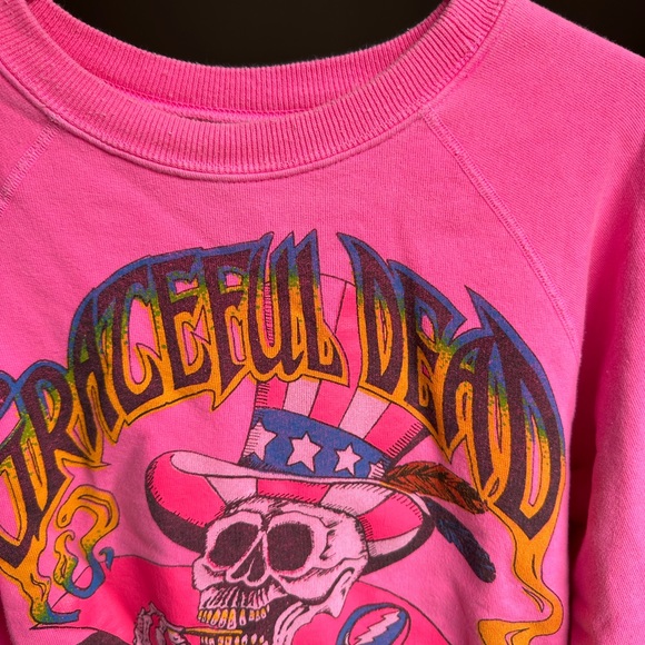RARE MadeWorn neon pink Grateful Dead Crewneck - Picture 7 of 12